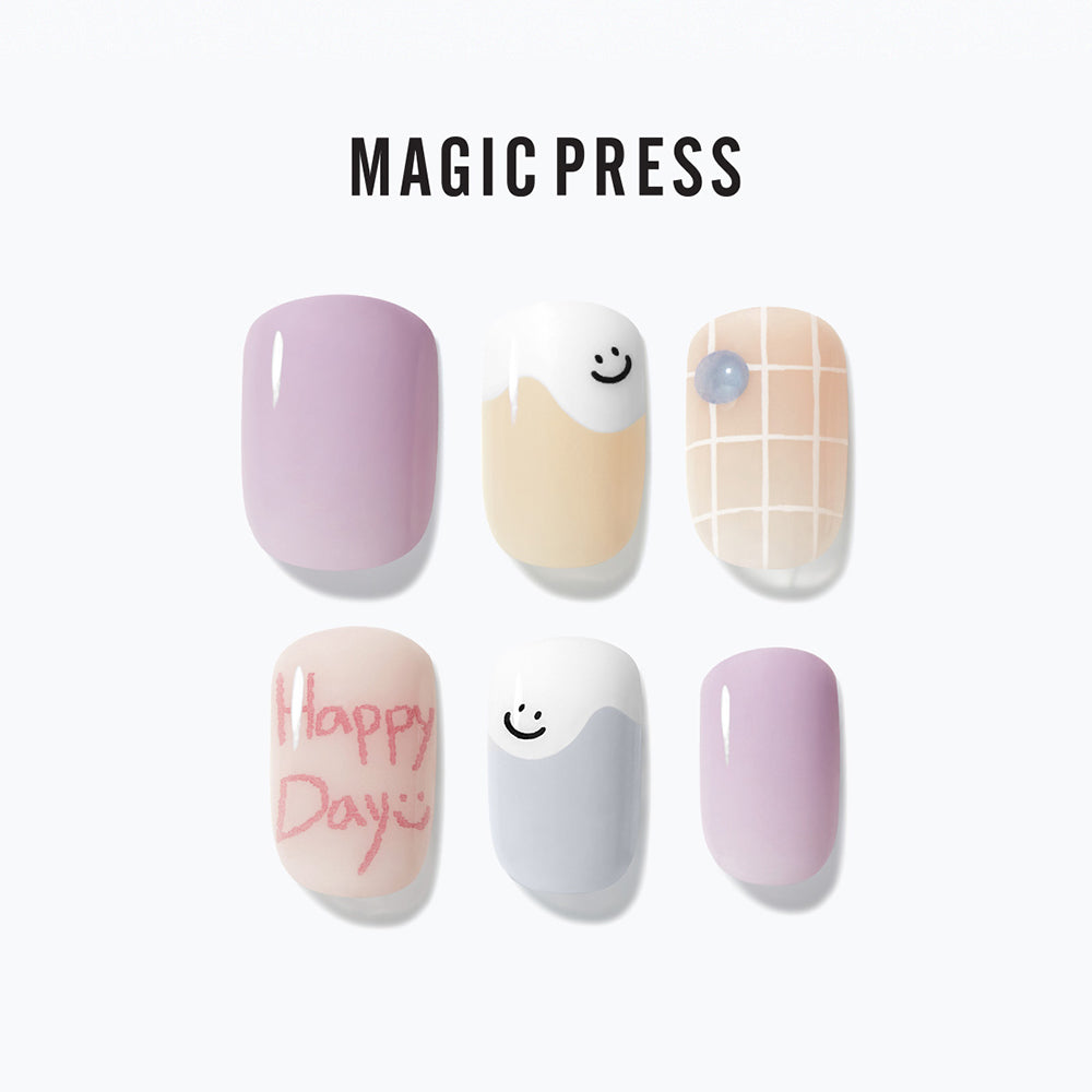 Magic Press 快樂一天 美甲指甲貼片 (MDR3W031RR)