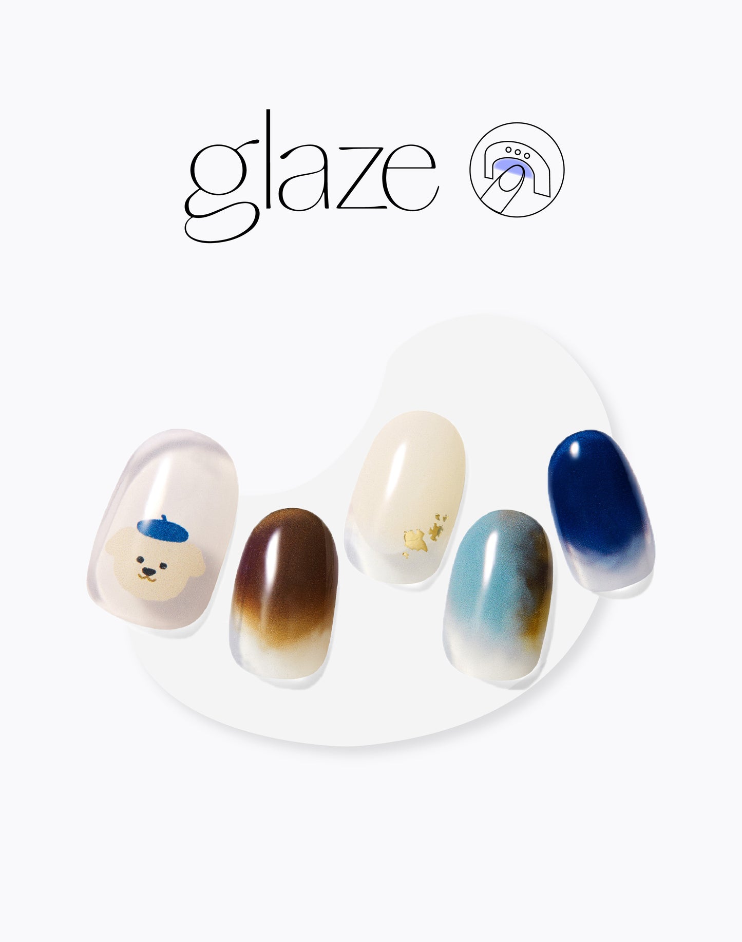 Glaze 狗狗藝術家 (需照燈) 凝膠美甲指甲貼片 (ZMA419N)