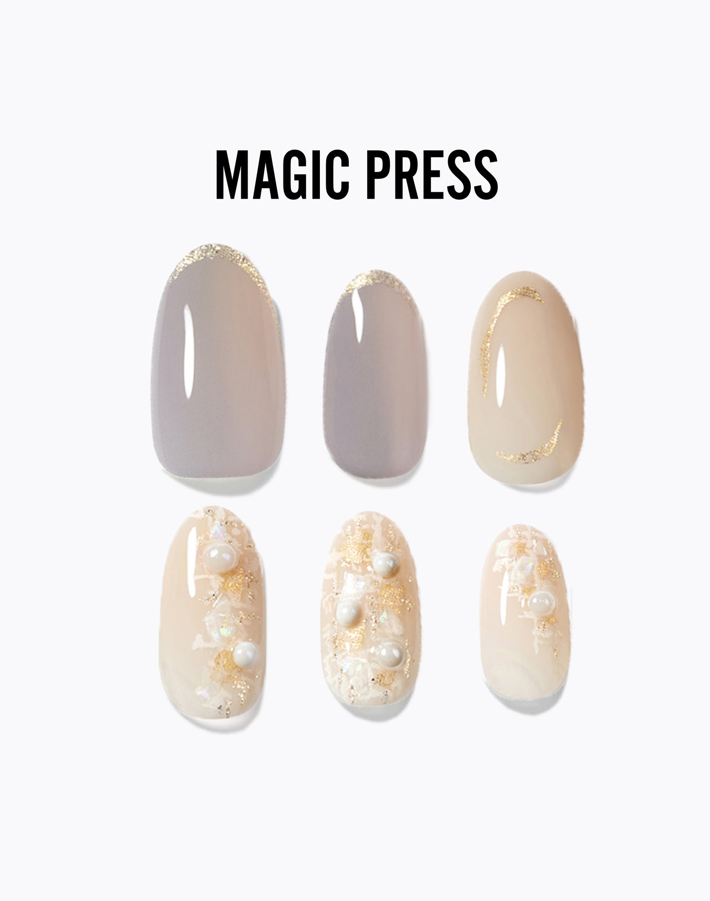 Magic Press 奢華花呢 美甲指甲貼片 (MDR3F022AL)