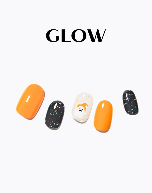 Glow 哈囉萬聖 (無需照燈) 凝膠美甲指甲貼片 (WMA031)