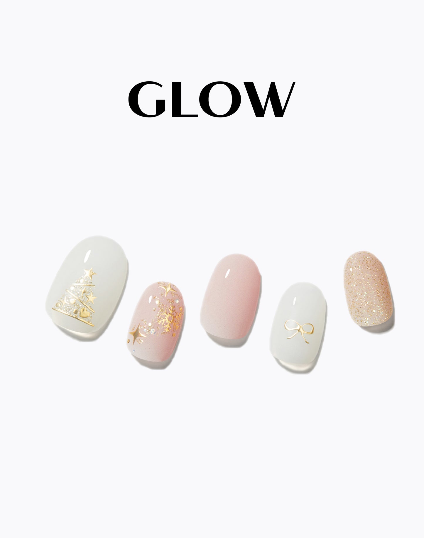 Glow 浪漫冬季 (無需照燈) 凝膠美甲指甲貼片 (WMA062)