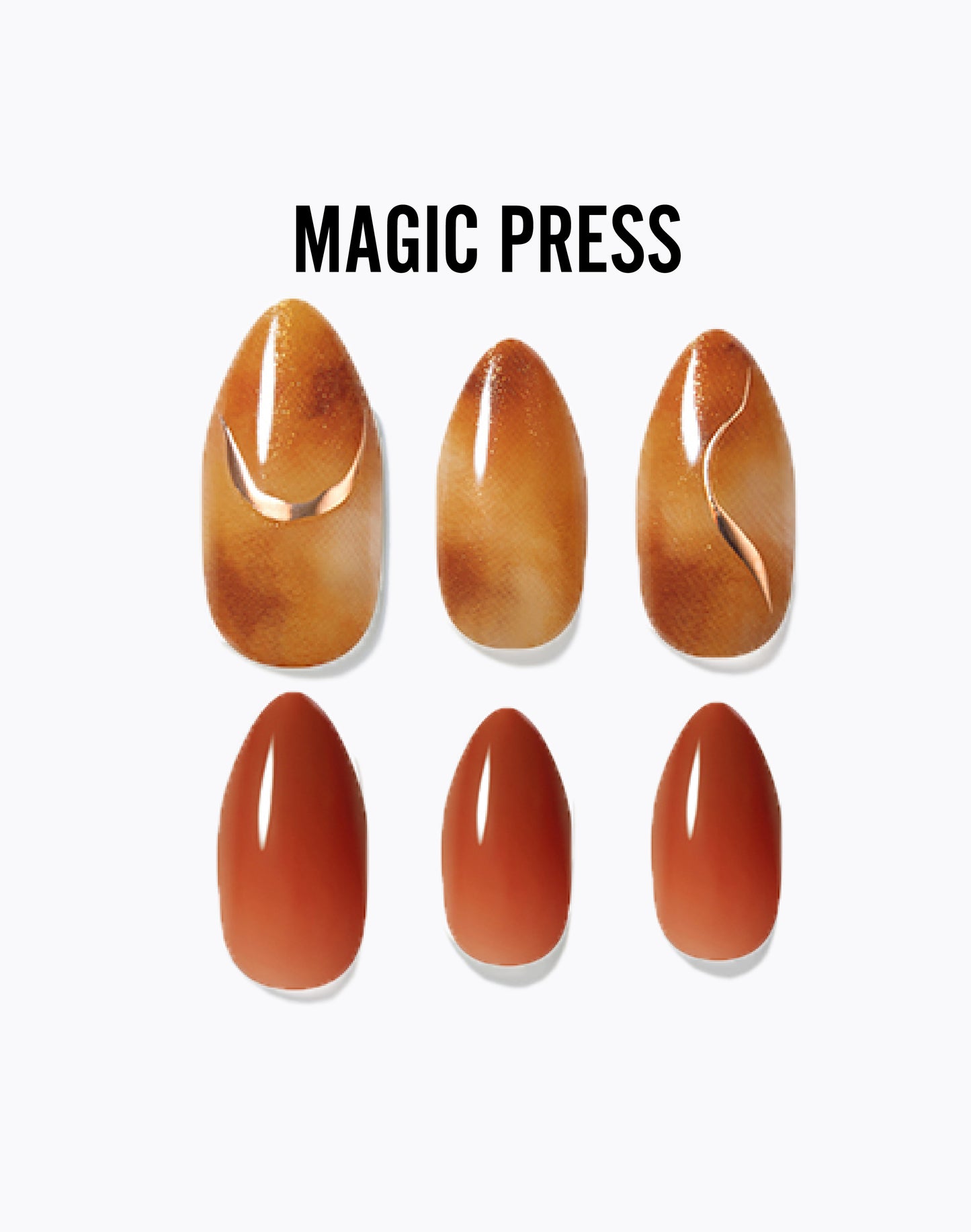 Magic Press 棕琥珀 美甲指甲貼片 (MDR3F025ST)