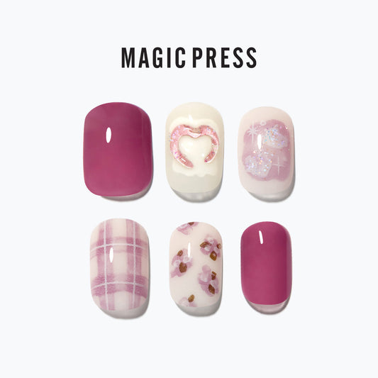 Magic Press 復古棉布 美甲指甲貼片 (MDR3W018RR)